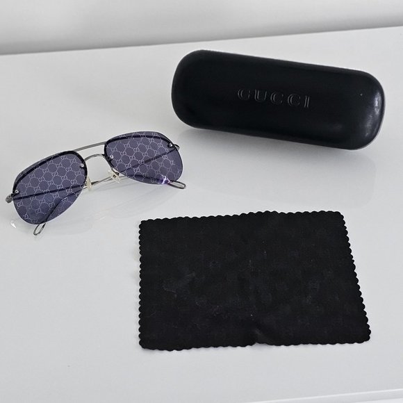 GUCCI RETRO LOGO'D LENSES SUNGLASSES -WOMEN'S - Picture 10 of 13